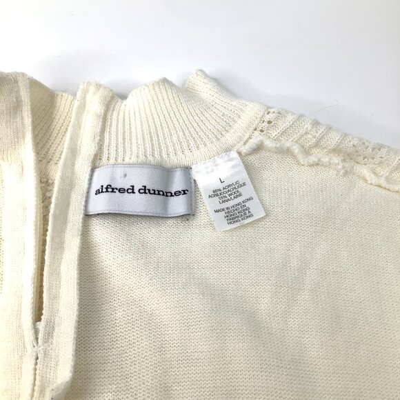 Vintage Alfred Dunner Large Beaded Cable Knit Short Sleeve Sweater Feminine - Picture 5 of 8